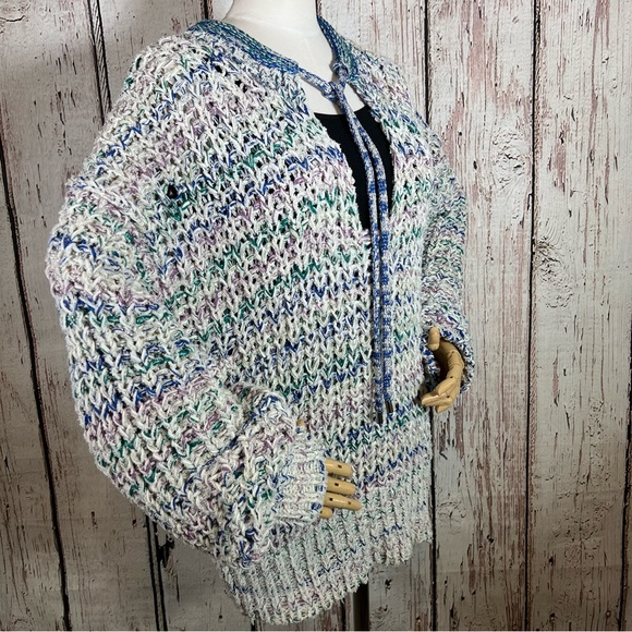 NEW NWOT Isabel Marat Andrea Open Knit Metallic Cropped Sweater Pullover Size 44 - Picture 4 of 16